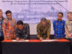 Wujudkan Diversifikasi Pasokan, PGN dan Dart Energy Kerjasama Pemanfaatan CBM Dari WK GMB Tanjung Enim